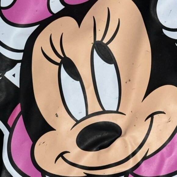 Disney Minnie Mouse Kids Medium Pink & Black Raincoat - Picture 4 of 5